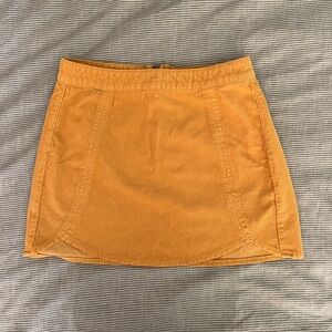 PacSun Yellow Corduroy Mini Skirt